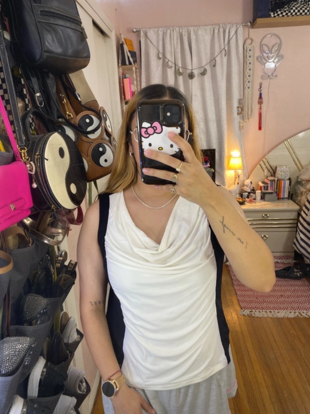 Calvin Klein Colorblock vest blouse